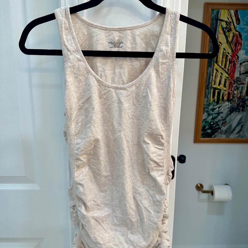 Athleta Sleeveless Ruched Tank Top
